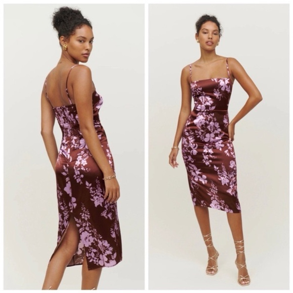 Reformation Oaklie Silk Dress